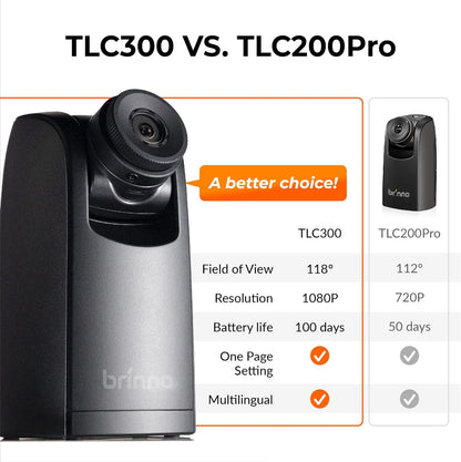 Brinno Time Lapse Camera BCC300-C Bundel, Timelapse Camera Outdoor Constructie, HDR FHD1080P Timelapse Camera met Muurbevestiging, LCD-scherm, Verlengde Batterijduur, Waterdichte Case en Clampod