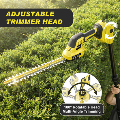2-in-1 accu heggenmachine accu grasschaar en struikschaar