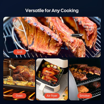 INKBIRD Draadloze Vleesthermometer, grillthermometer wifi 5G, en Bluetooth 5.4, multisensor temperatuursensor, NIST-geteste nauwkeurigheid, voor oven, grill, smoker, rotisserie airfryer oven