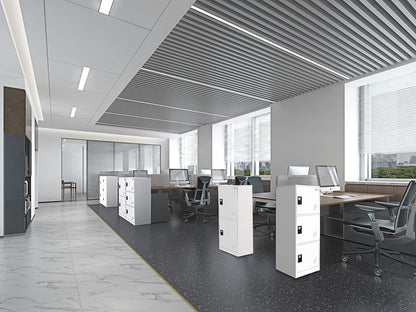 MECOLOR Klein verticaal kluisje met hangslotvergrendeling, 2 of 3 opbergvakken voor medewerkers, thuis, kantoor, school, kinderen (compleet wit, P2V) (compleet wit, P2V)