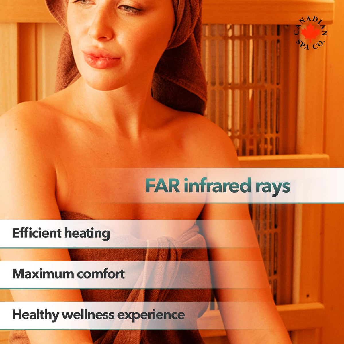 CANADIAN SPA CO. Chilliwack Infrared Cabin 1 Person, 102 x 97 x 191 cm, Infrared Sauna with Bluetooth Audio and LED Lighting, Sauna for Home - QUORE