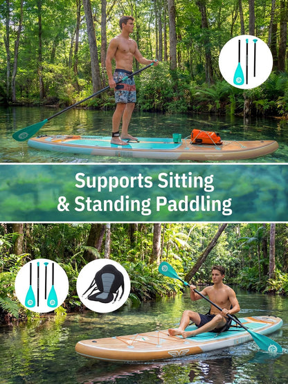 <font dir="auto" style="vertical-align: inherit;"><font dir="auto" style="vertical-align: inherit;">        Niphean Inflatable Paddleboard (extra large), SUP for 2+1 persons/family, stand-up paddleboard with (Beginner-friendly) balance wing, waterproof ph