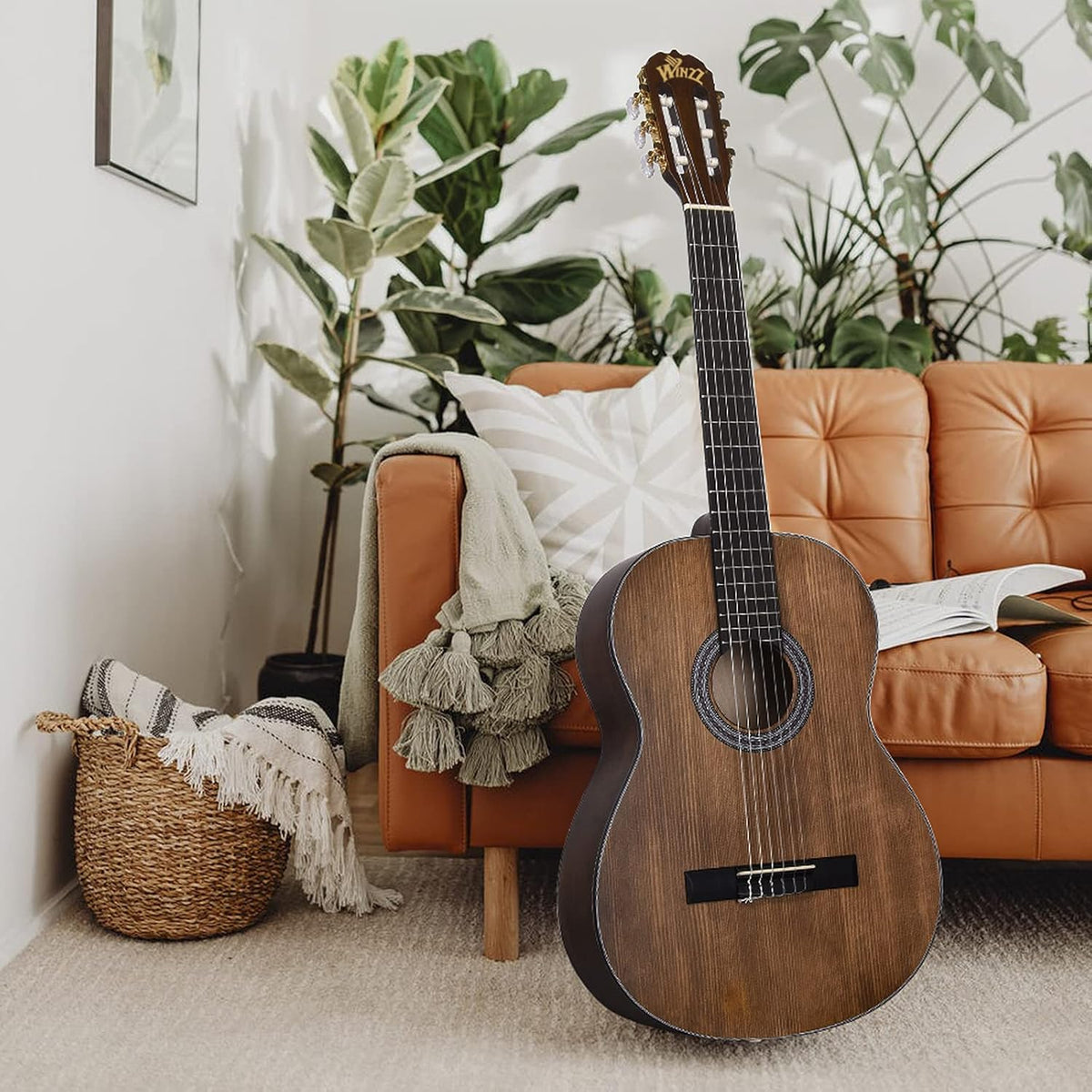 Winzz Klassieke Gitaar 4/4 Volwassenen, Klassieke Gitaar voor Beginners 39 Inch