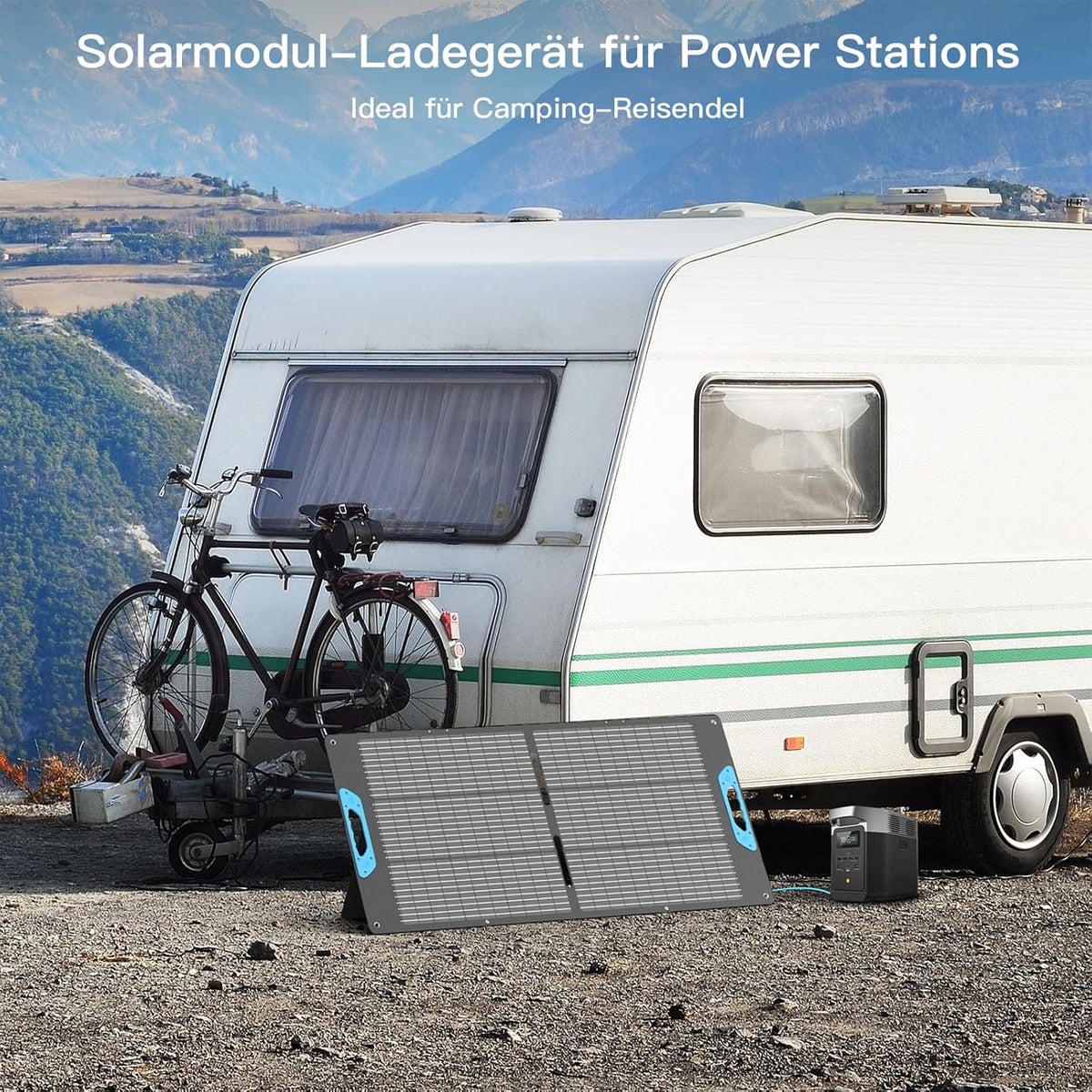 Opvouwbaar zonnepaneel, 110 W, IP67 waterdicht, USB-C PD 65 W & QC3.0 USB-A, 23,5% rendement, compatibel met powerstations, voor camping, camper en outdoor