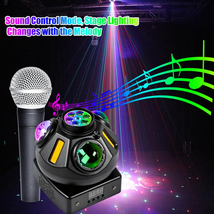 Podiumlicht met bewegende kop, 60 W, bewegende kop, led RGBW 4-in-1 DMX512, 19CH partylicht, geluidsgeactiveerd lichteffect, discolicht met afstandsbediening, voor DJ, bar, verjaardag, club, bruiloft