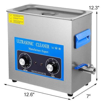 VEVOR Ultrasone reiniger met opwarmtimer, professionele ultrasone reiniger 220 V, ultrasone reiniger van roestvrij staal, 40 kHz, voor het reinigen van brillenringen, instrumenten