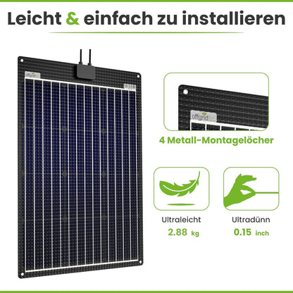 Offgridtec ETFE-AL 160W semi-flexibel 18V zonnepaneel V2