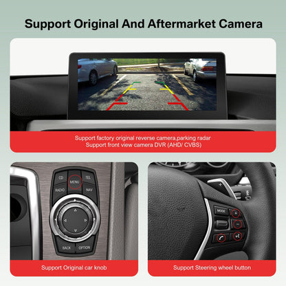 Linux Retrofit Kit Decoder met Draadloze CarPlay & Android Auto Mirrorlink Navigatie voor BMW 1 3 5 6 7 Serie E81 E90 F10 2008-2012 X1 X3 X5 X6 CIC Systeem E70 E71 F25 2009-2015 (past niet voor F20