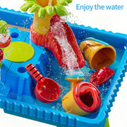 Watertafel - Watertafel Speelgoed - Waterspeeltafel - Zandmachine - Activiteitentafel - met 27 stuks - Accessoires - Volledig Spel - Zomerspeelgoed - voor Kinderen - Buiten - Blauw