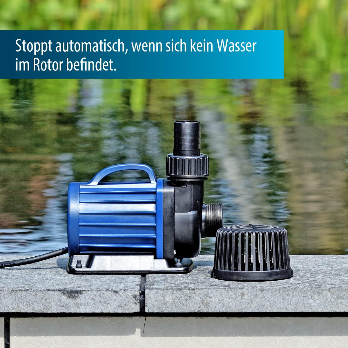 Vijverpomp – Fonteinpomp – Filterpomp – Beeklooppomp – Watervalpomp – 10.000 l/u Capaciteit – Energiezuinig & Droogloopbeveiliging