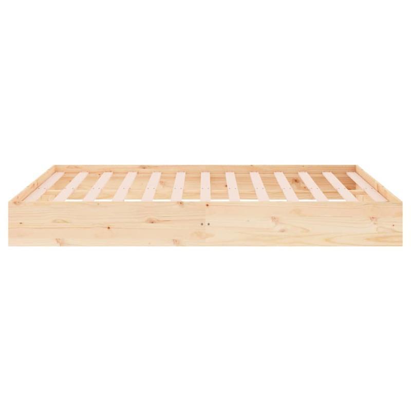 Bedframe – Tweepersoonsbed – Bed – Massief Houten Bed – Houten Lattenbodem – Modern Design – 160x200 cm – Duurzaam Hardhout