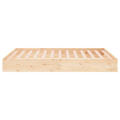 Bedframe – Tweepersoonsbed – Bed – Massief Houten Bed – Houten Lattenbodem – Modern Design – 160x200 cm – Duurzaam Hardhout