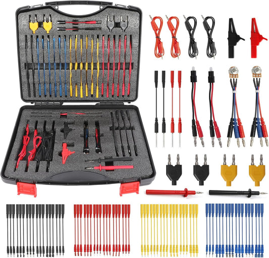 PLAYOCCAR 92 stuks Automotive Circuit Test Leads Kit, Multifunctionele Multimeter Elektrische Sonde Testkit Voor alle voertuigen, laboratoria, huizen, industrieën
