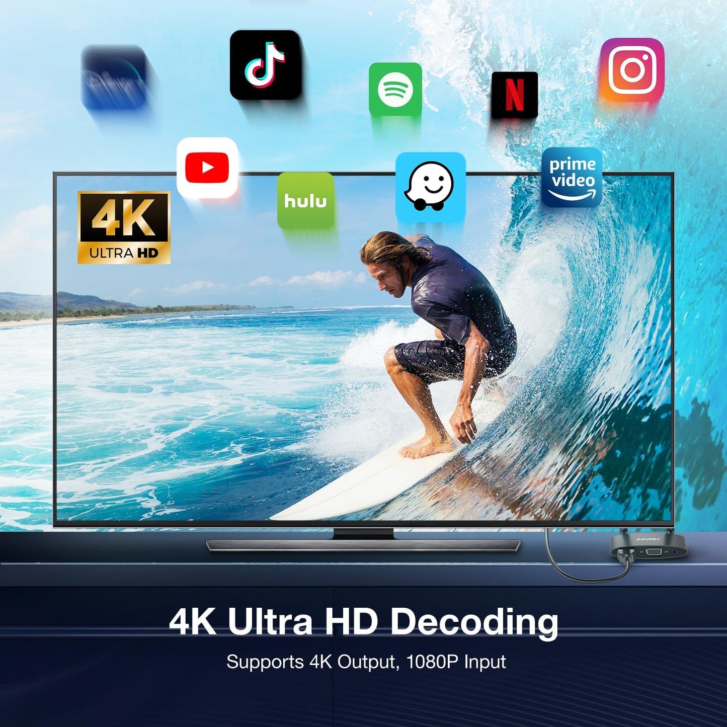 Draadloze HDMI-zender en ontvanger, 5G/4K HDMI draadloos, 164FT/50M, meertalige ondersteuning, audio-video-streaming-speler, voor laptop/pc/camera op HDTV/projector/monitor