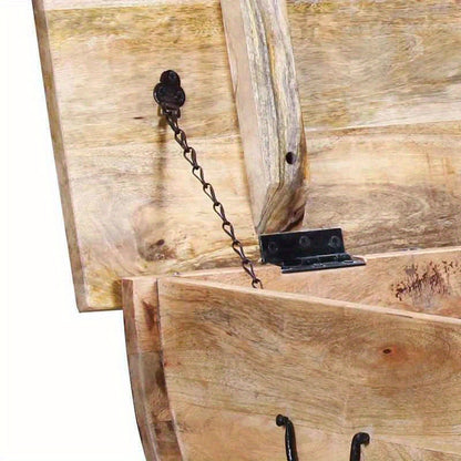 Salontafel – Houten Tafel – Koffietafel – Theetafel – Loungetafel – Massief Mangohout – 88x50x40 cm – Opbergruimte – Rustiek Design