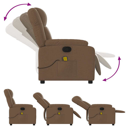 Relaxstoel – Fauteuil – Lounge Stoel – TV Stoel – Zithoekstoel – Handmatig Verstelbaar Bruin – Stevig Houten & Metalen Frame – Comfortabele Dikke Padding