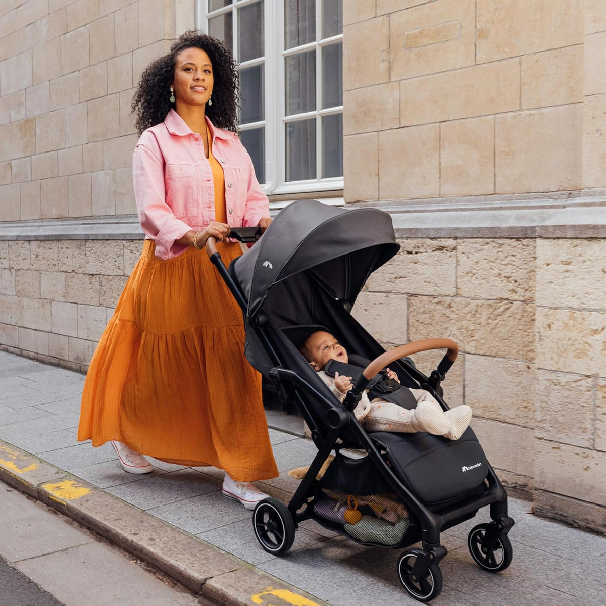 Bebeconfort Sunlite, Baby kinderwagen, 0-4 jr. (max. 22kg), lichtgewicht kinderwagen, vlakke ligstand, automatisch en compact inklapbaar, ligstand met één hand, grote opbergmand (5kg), Tinted Gray