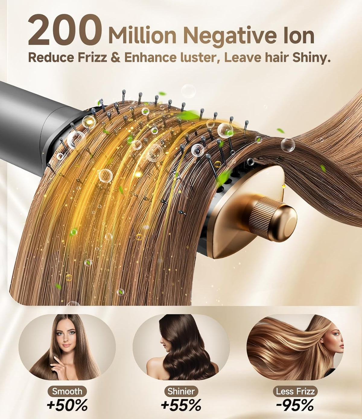 8-In-1 Haarstyler – Föhnborstel, Airstyler, Multistyler, Krulborstel – Automatische Krulfunctie – 3 Warmtestanden Met Koele Luchtstand