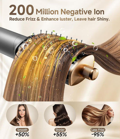8-In-1 Haarstyler – Föhnborstel, Airstyler, Multistyler, Krulborstel – Automatische Krulfunctie – 3 Warmtestanden Met Koele Luchtstand