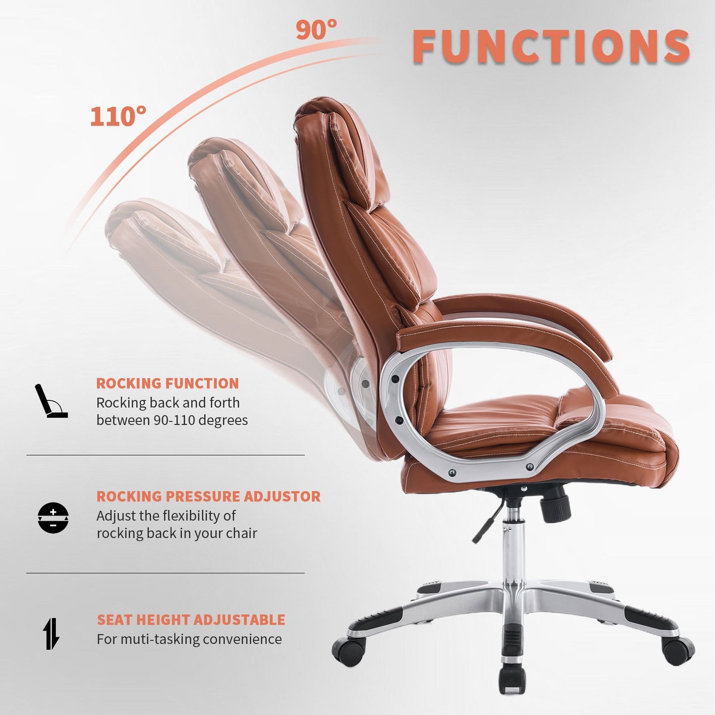 Gamingstoel – Gamestoel – Gaming Chair – Bureaustoel – Gamestoel Verstelbaar – Ergonomisch Design – Memory Foam Vulling – Met Hoog Rugleuning – Zwart/Paarse Accenten