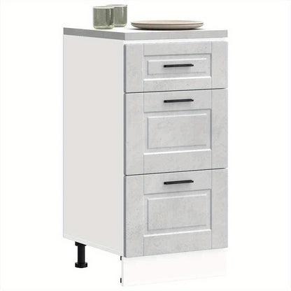 Kitchen base cabinet Porto concrete grey wood material Side Cabinet Organizer Storage Cabinet Storage Box for Bedroom, Living Room, Bathroom, Home Furniture
