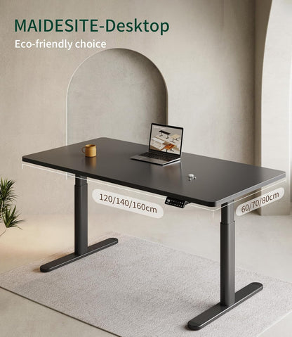MAIDeSITe Tafelblad 120x60x2,5cm Bureaublad - DIY Stabiele kantoortafelplaat - Perfect voor in hoogte verstelbare bureaus