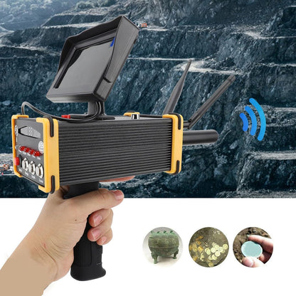 Ciciglow Draagbare metaaldetector, zeer nauwkeurige, goud- en zilverdetector met scherm voor metaaldetectie (EU-stekker 100-240 V)