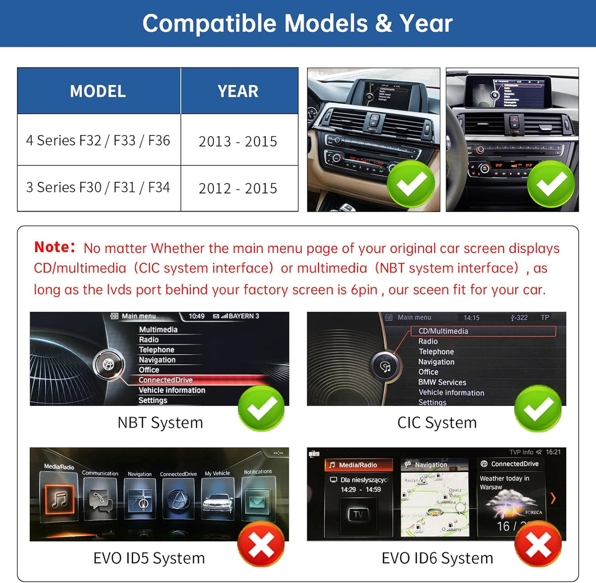 12,3 Inch Autoradio Touchscreen – Multimedia Scherm – Navigatiescherm – Infotainmentsysteem – Auto Display – Draadloze CarPlay – Android Auto – Plug & Play Installatie – HD Resolutie 1920x720