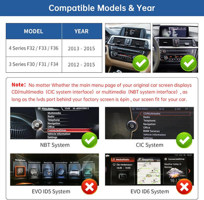 12,3 Inch Autoradio Touchscreen – Multimedia Scherm – Navigatiescherm – Infotainmentsysteem – Auto Display – Draadloze CarPlay – Android Auto – Plug & Play Installatie – HD Resolutie 1920x720