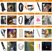 Compleet Noodpakket - Survivalkit - IFAK - 147-delige - EHBO-set - Inc. Molle-tas - Waterfilter - Filterriet - Multitool - Hamerbijl - voor Camping - Avontuur - Wandelen - Noodsituaties -