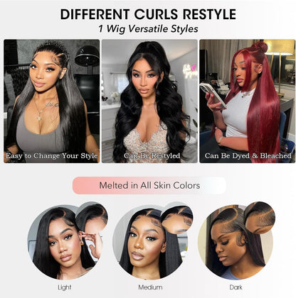13x6 Front Lace Pruik – Pruik – Damespruik – Lace Front Pruik – Echthaar Pruik – 100% Echt Menselijk Haar – 180% Dichtheid