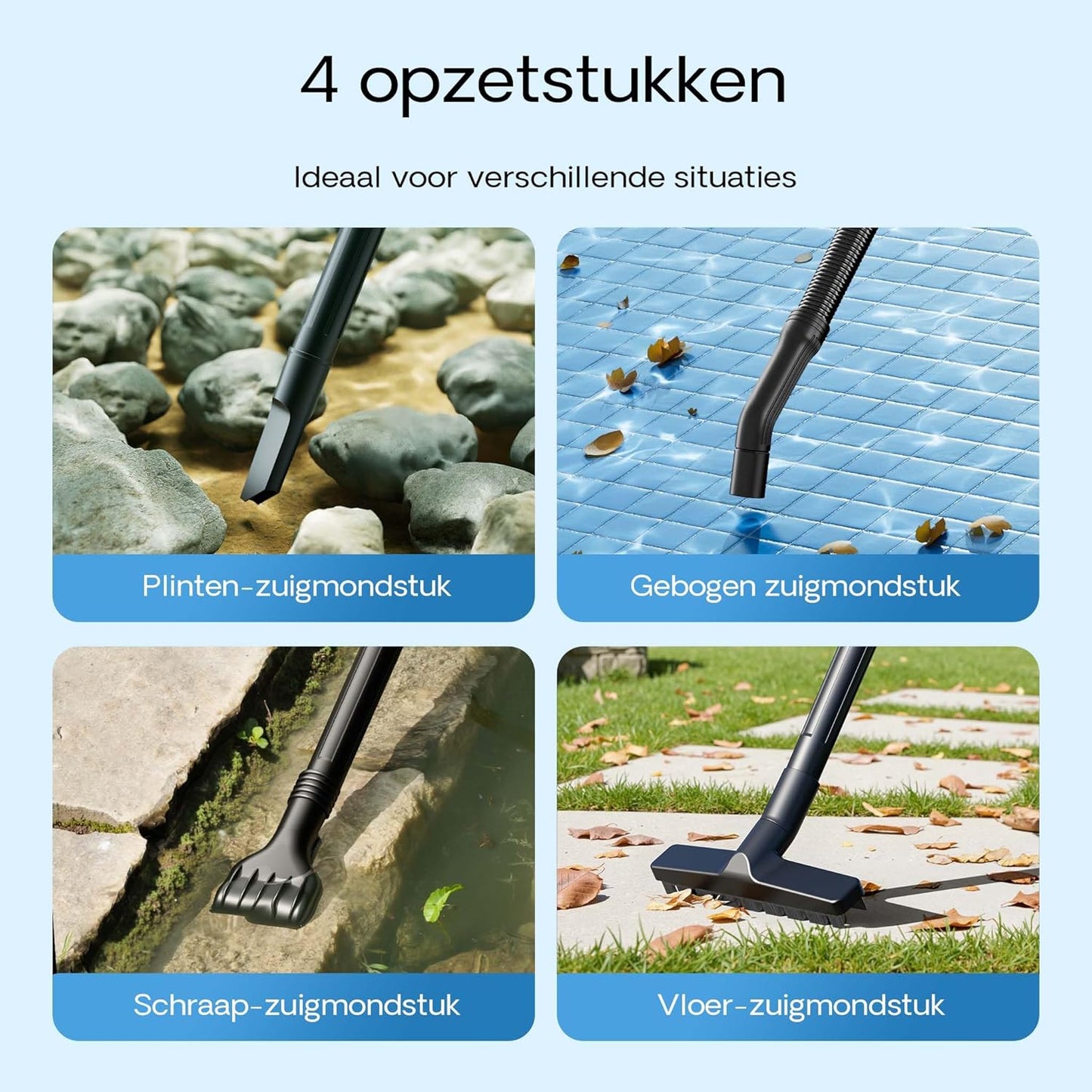 Wiltec vijverstofzuiger 1400 W motor nat droog stofzuiger voor vijver en zwembad 30 liter capaciteit bodemzuiger automatisch leegmaaksysteem