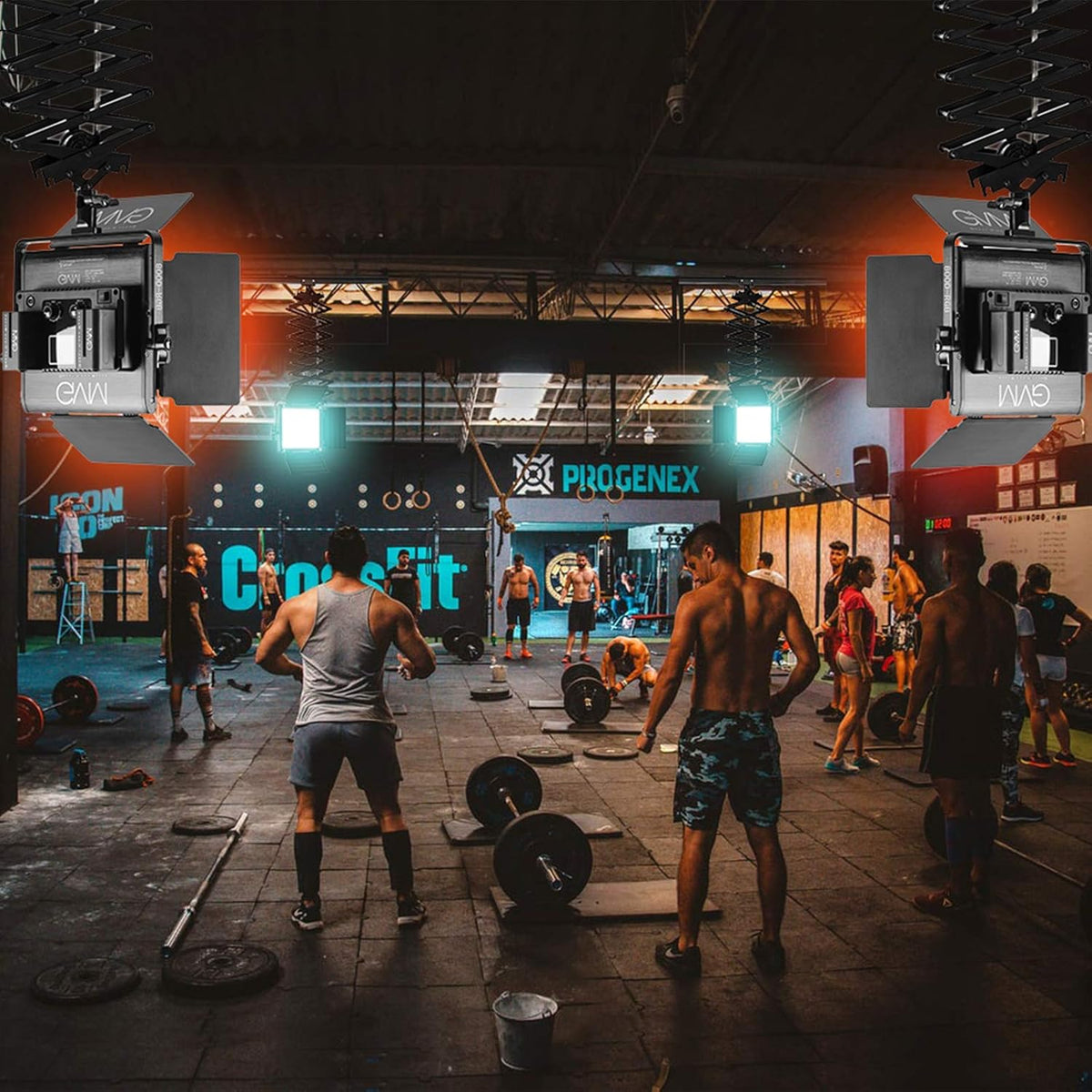 GVM Led-videolamp, paneel met statief, set van 2, 40 W, 800D RGB, fotografie, studiolicht, app-bediening, 3200K-5600K videoconferentielicht, 18 lichteffecten voor studio, fotografie, YouTube streaming