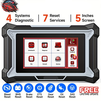 OBD2 Scanner – Auto Uitleesapparaat – Diagnoseapparaat – Uitleesapparatuur – Codelezer – Bidirectionele 4-Systemen Diagnose – 7 Resetfuncties inclusief ABS Ontluchten