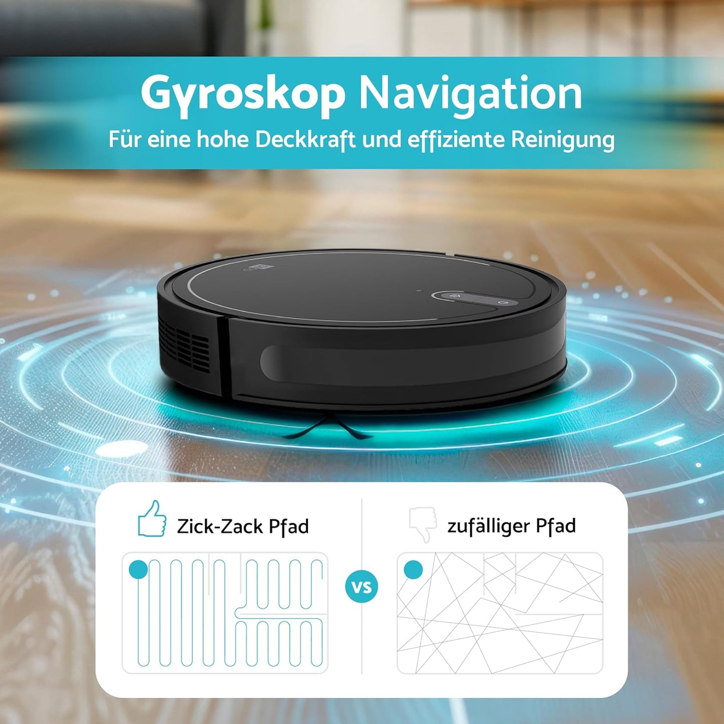 Robotstofzuiger – Stofzuigrobot – Automatische Stofzuiger – Robotreiniger – Robotvacuum – 5000 Pa Zuigkracht – 160 Min Batterijduur