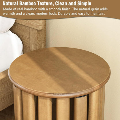Stapelbare bamboe kruk met wielen, 4-in-1 set stapelkruk, bijzettafel en zitkruk, 46 cm hoogte, eetkamerstoelen, zonder montage, voor keuken, woonkamer, slaapkamer, walnoot