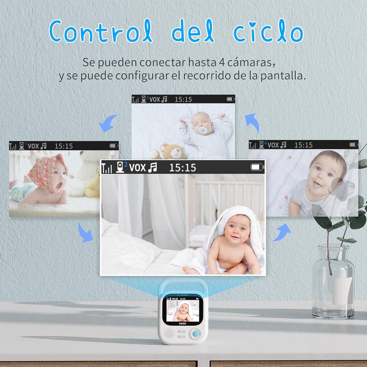 Babyfoon – Baby Monitor – Baby Camera – Kinderkamer Camera – Video Baby Monitor – 2K Beeldkwaliteit – 5050mAh Batterijduur