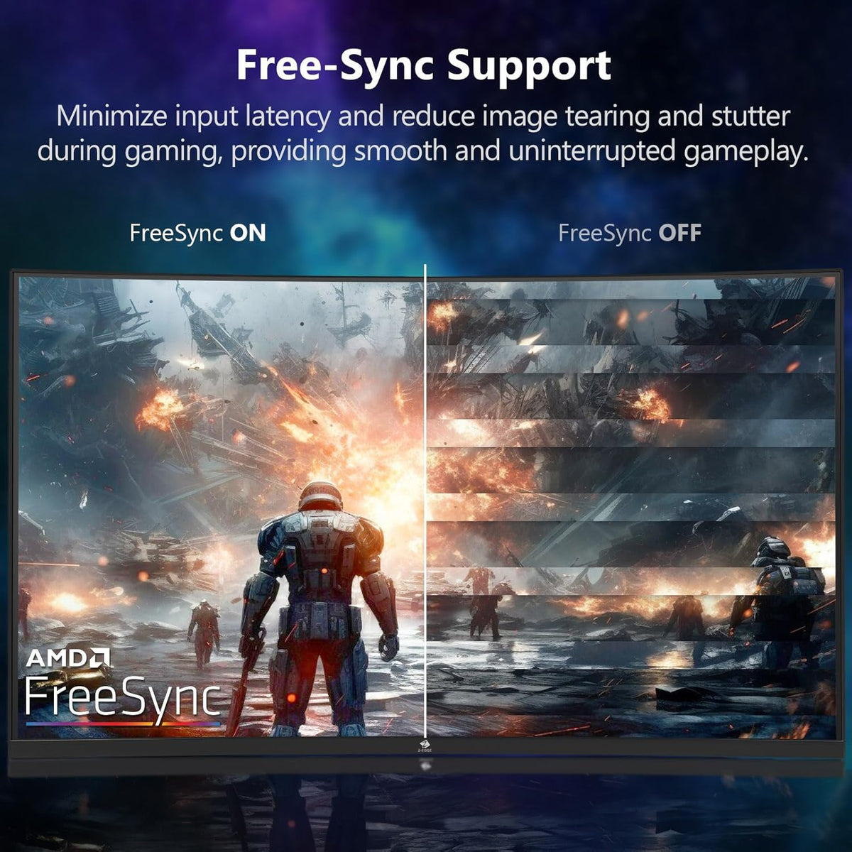 Z-Edge Gaming Monitor Curved 27'' 165Hz, 1ms, FreeSync, 1080P, 16:9 LED Gaming Monitor Ultra-Thin Bezel, 1500R VA, Adjustable Tilt, 2*HDMI2.0 & DP1.4, VESA 100 * 100mm(HDMI Cable Included)