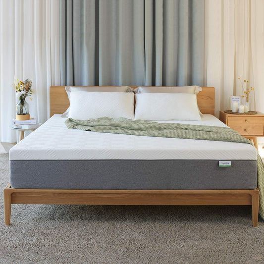 Novilla Matras 140 x 200 cm H3 gel traagschuim koudschuimmatras 7 zones schuim rolmatras bamboevezels ademend Oeko-Tex 18 cm