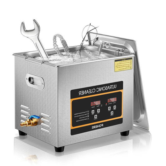 Ultrasoonreiniger – Ultrasoon Reinigingsapparaat – Sieradenreiniger – Brillenreiniger – Onderdelenreiniger – 10 Liter RVS Tank – 240 W Vermogen met Verhitting en Timer