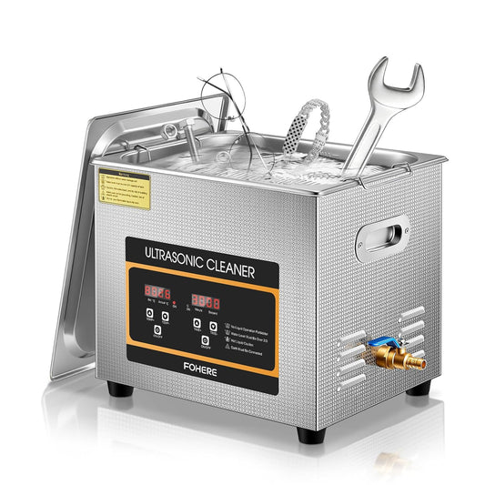 Ultrasone reiniger, 240 W, 304 roestvrij staal, met verwarmingstimer, professioneel digitaal laboratorium, ultrasone onderdelenreiniger, voor het reinigen van sieraden, brillen en auto-onderdelen (10