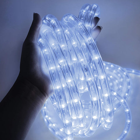 Lichtslinger - Lichtsnoer Buiten - LED-lichtslang - 1800 LEDs - Waterdicht - voor Decoratie - Verlichting - Tuin - Patio - Achtertuin - Gazebo - Terras - Buiten - 7000-11000 K - 230V - 50 Hz - 50m - Koudwit