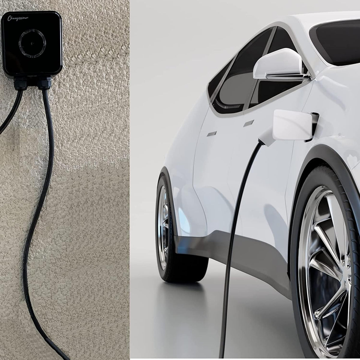 Wallbox wandlader CHARGISSIMO 3,6 kW voor EV, elektrische auto en hybride, oplaadbaar, 5 m, type 2, compatibel met model 3/S/X/Y, Zoe, e-208, 500e, ID.3, ID.4, i3, EV6, MG4, Spring