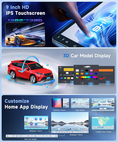 8 CORE Q-Snapdrago 4G+64G Autoradio Android 15 voor Suzuki SX4 2006-2013 FIAT Sedici 2005-2014, 9 Inch HD Aanraakscherm Radio met Draadloze Carplay Android Auto GPS Wi-Fi DSP Bluetooth FM RDS Camera