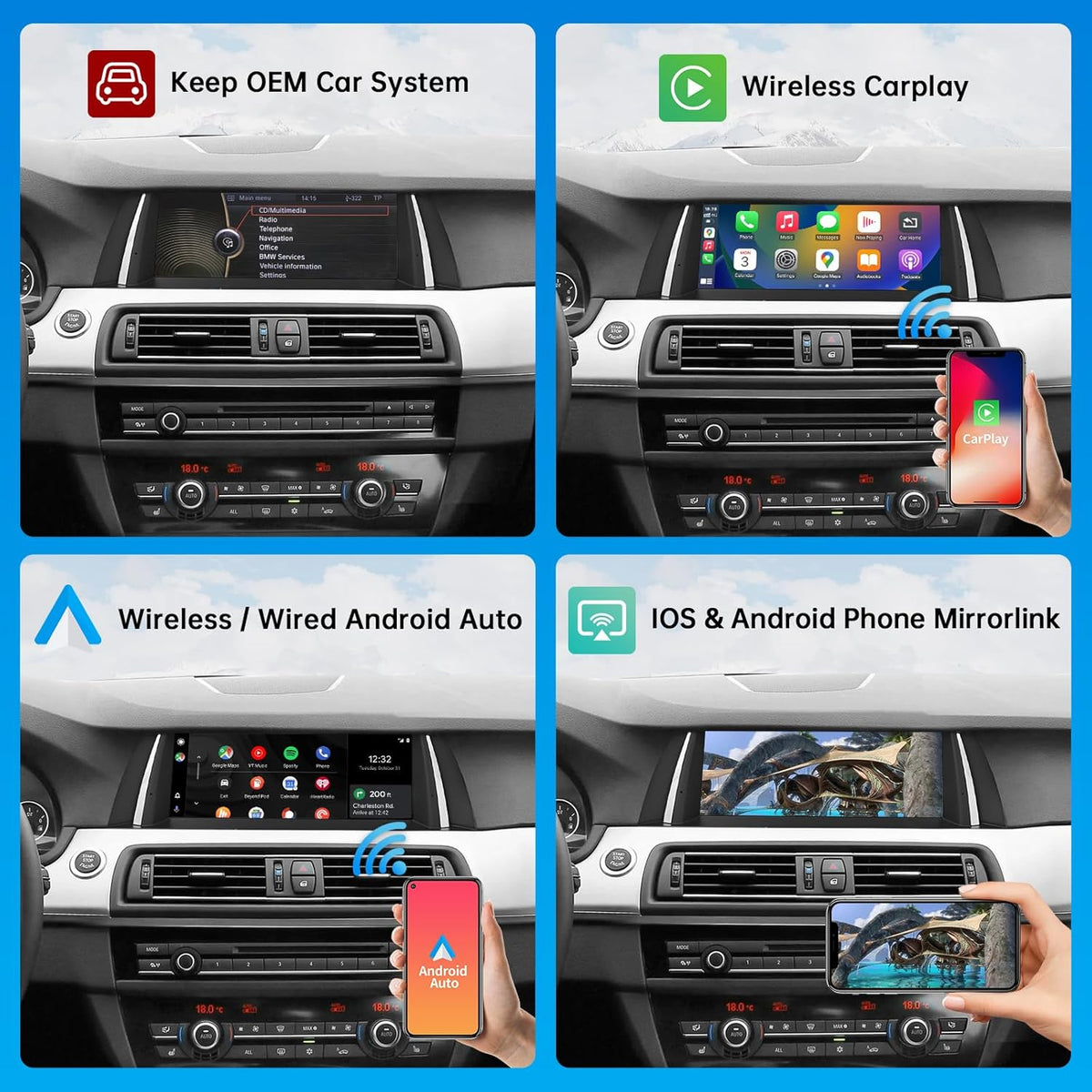 10,25 Inch Touchscreen Autoradio – Autostereo – Multimedia Systeem – Navigatiesysteem – Draadloze CarPlay – Wireless CarPlay & Android Auto – Hoge Resolutie 1920x720 – Perfecte OEM Integratie