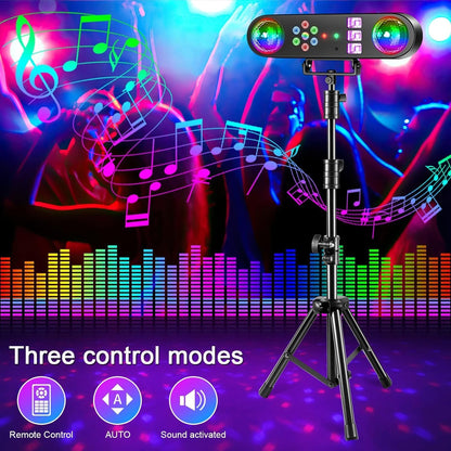 5-in-1 disco party lichtstandaard / disco bal / par light / blacklight strobe effecten / afstandsbediening / geluidsgeactiveerd voor muziek show concert decoratie
