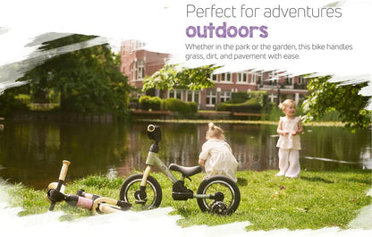 Pedalplay Loopfiets vanaf 2 jaar met LED zijwieltjes en trappers, t/m 6 jaar oud, Driewieler, 3-in-1 design, speelgoed vanaf 2 jaar voor jongens en meisjes, ijzersterk frame
