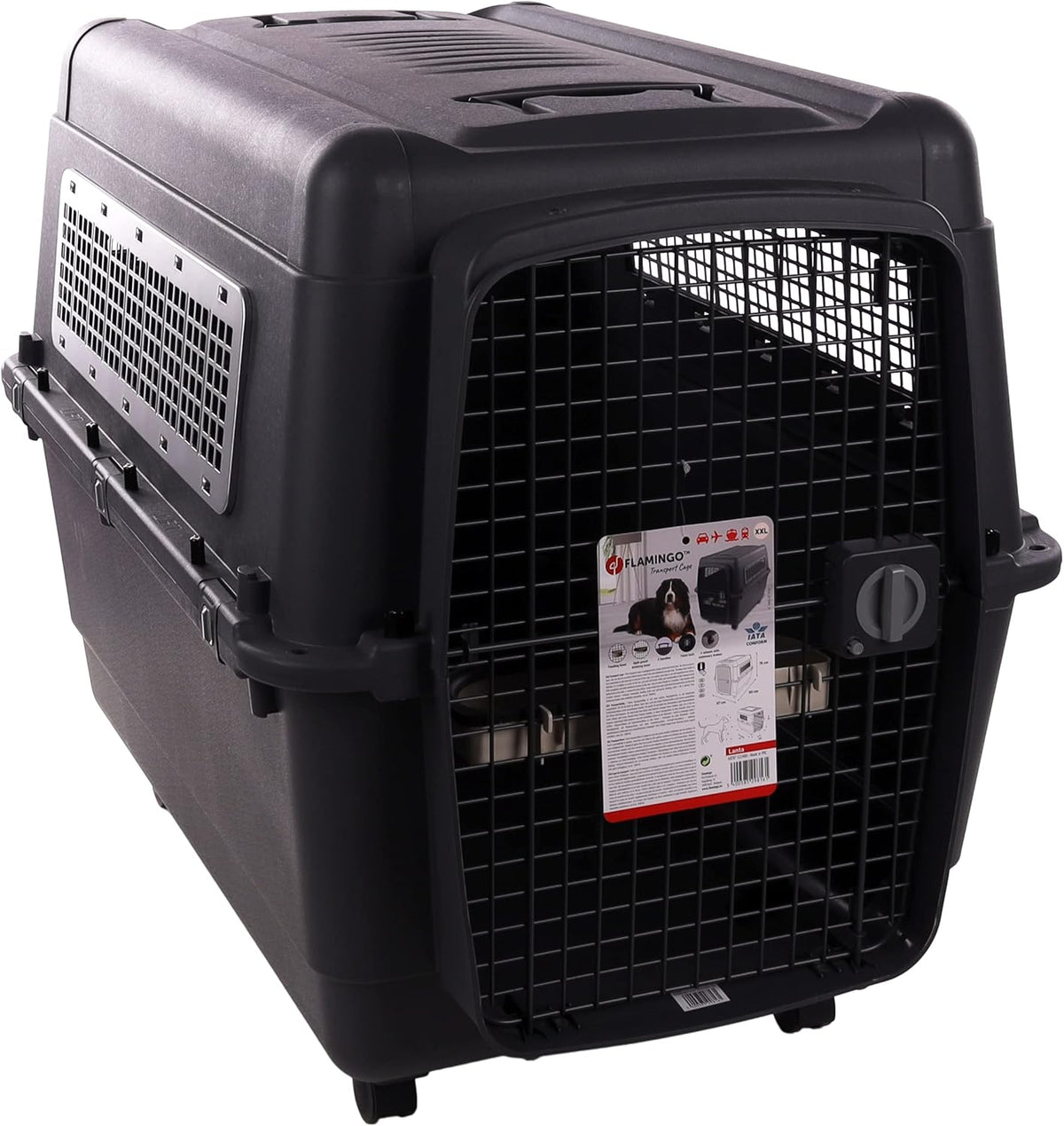 TRANSPORTKOOI LANTA GRIJS XXL 67x101x81CM