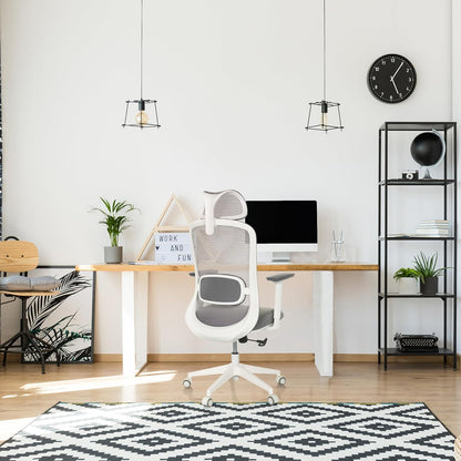 hjh OFFICE Professionele bureaustoel MIKEO G stof/netstof Grijs