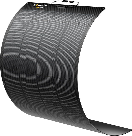 BougeRV Arch Pro Schaduwtolerantie, 200 W, flexibel zonnepaneel van glasvezel, N-type 16BB-cellen, 25% efficiëntie, ETFE, flexibele zonnepanelen, IP68, voor camper, boot, tuin, balkon, 12/24 V